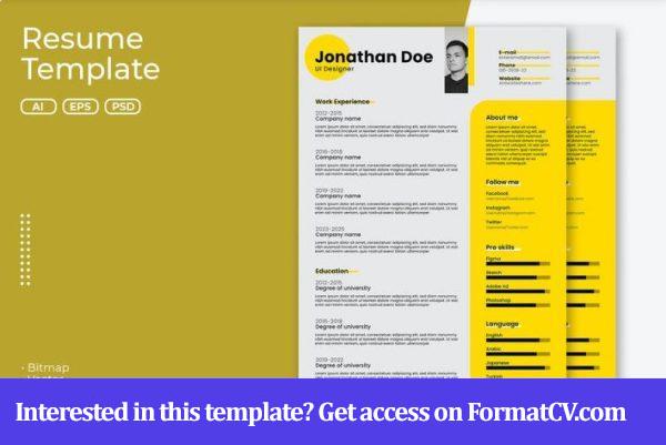CV Resume Word Template