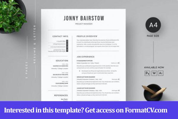 Dark CV Resume