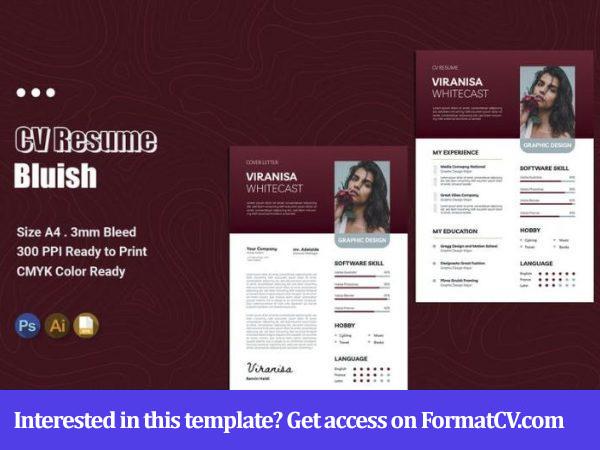 Interactive Resume CV with Orange Accents Layout