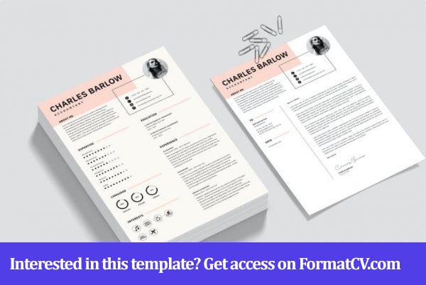 CV Resume Microsoft Word Template