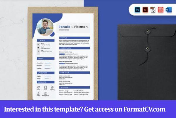 Creative UI Designer CV Resume Print A4 Template